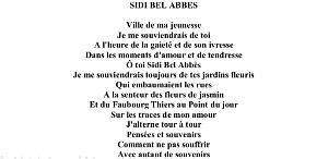 POEME SIDI BEL ABBES